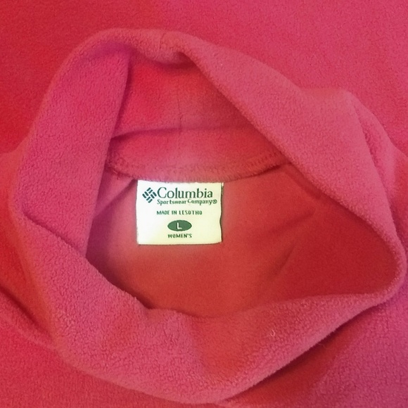 Columbia  LS pullover sz Large red EUC *D - Picture 4 of 5